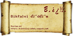 Bikfalvi Ádám névjegykártya